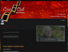 Tablet Screenshot of cineclubprevost.com